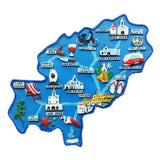 Ibiza Map Spain Fridge Magnet 3D Resin