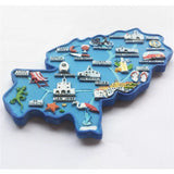 Ibiza Map Spain Fridge Magnet 3D Resin