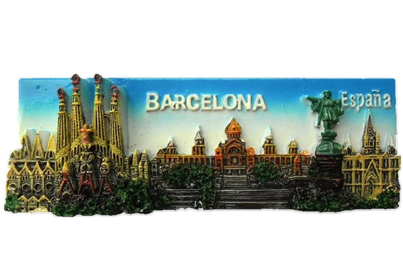 Barcelona Spain Fridge Magnet 3D Resin