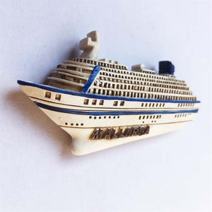 Cruise Ship Mallorca Spain Fridge Magnet 3D Resin