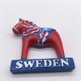 Dala Horse Sweden Fridge Magnet 3D Resin