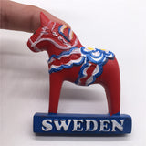 Dala Horse Sweden Fridge Magnet 3D Resin