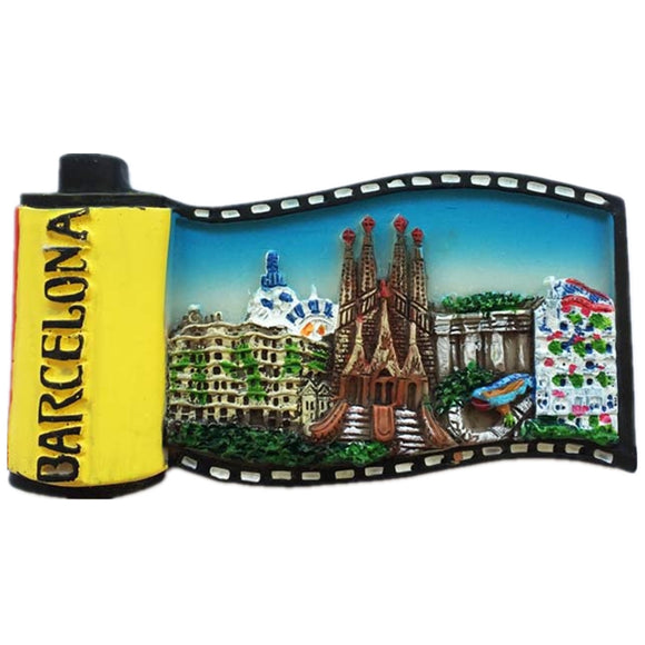 Barcelona Spain Fridge Magnet 3D Resin