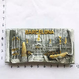 Barcelona Spain Fridge Magnet 3D Resin