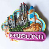 Barcelona Spain Fridge Magnet 3D Resin