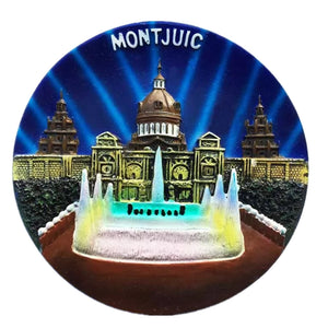 Montjuic Magic Fountain Barcelona Spain Fridge Magnet 3D Resin