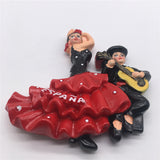 Flamenco Dancing Barcelona Spain Fridge Magnet 3D Resin