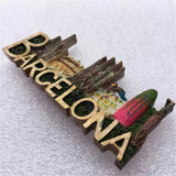 Barcelona Spain Fridge Magnet 3D Resin