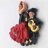 Flamenco Dancing Barcelona Spain Fridge Magnet 3D Resin