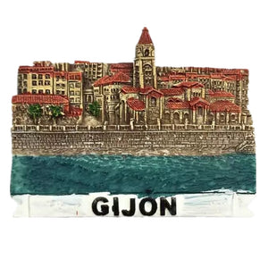 Gijon Spain Fridge Magnet 3D Resin