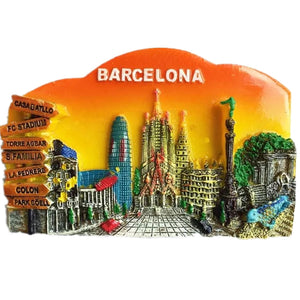 Barcelona Spain Fridge Magnet 3D Resin