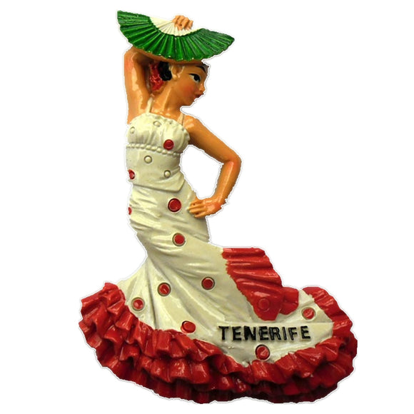 Tenerife Flamenco Dancer Spain Fridge Magnet 3D Resin