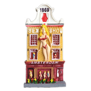 Sexy Shop Amsterdam Holland Netherlands Fridge Magnet 3D Resin