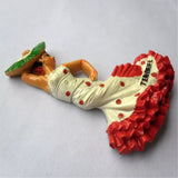 Tenerife Flamenco Dancer Spain Fridge Magnet 3D Resin