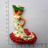 Tenerife Flamenco Dancer Spain Fridge Magnet 3D Resin