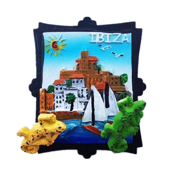 Ibiza Spain Fridge Magnet 3D Resin