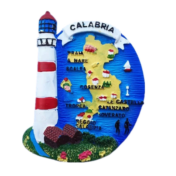 Calabria Island Lighthouse Italy Fridge Magnet 3D Resin