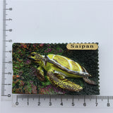 Saipan Turtle USA America Fridge Magnet 3D Resin