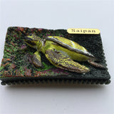 Saipan Turtle USA America Fridge Magnet 3D Resin