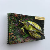 Saipan Turtle USA America Fridge Magnet 3D Resin