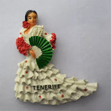 Tenerife Flamenco Dancer Spain Fridge Magnet 3D Resin