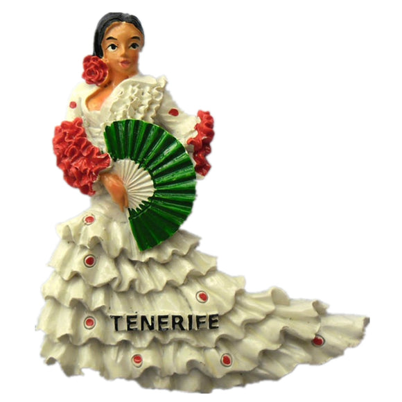 Tenerife Flamenco Dancer Spain Fridge Magnet 3D Resin