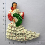 Tenerife Flamenco Dancer Spain Fridge Magnet 3D Resin