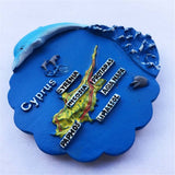 Cyprus Fridge Magnet 3D Resin