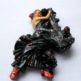 Tenerife Flamenco Dancer Spain Fridge Magnet 3D Resin