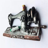 Sewing Machine Portugal Fridge Magnet 3D Resin