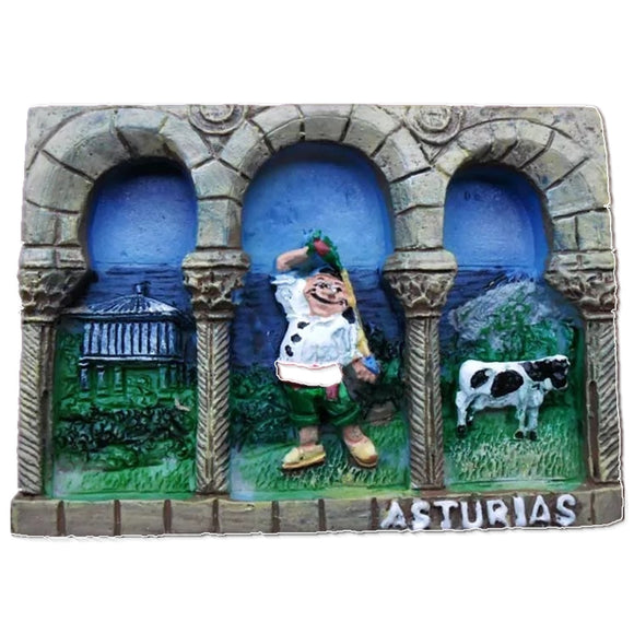 Asturias Spain Fridge Magnet 3D Resin