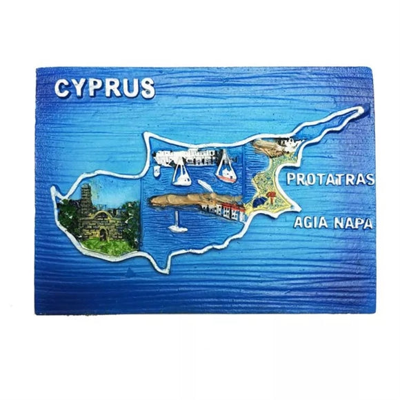 Cyprus Fridge Magnet 3D Resin