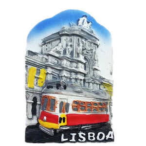 Lisbon Portugal Fridge Magnet 3D Resin