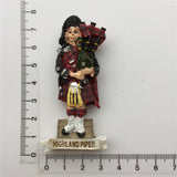 Highland Piper England UK Fridge Magnet 3D Resin