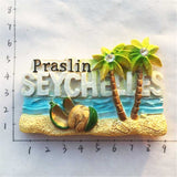 Praslin Seychelles Fridge Magnet 3D Resin