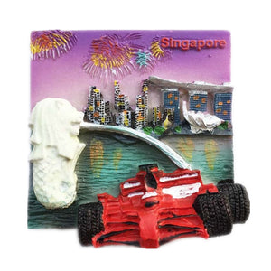 Singapore Fridge Magnet 3D Resin