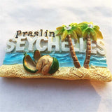 Praslin Seychelles Fridge Magnet 3D Resin