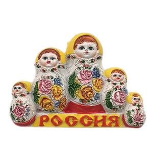 Matryoshka Doll Russia Fridge Magnet 3D Resin