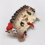 Map Portugal Fridge Magnet 3D Resin