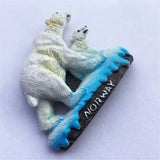 Polar Bear Norway Fridge Magnet 3D Resin