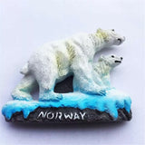 Polar Bear Norway Fridge Magnet 3D Resin