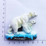 Polar Bear Norway Fridge Magnet 3D Resin