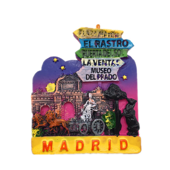 Madrid Spain Fridge Magnet 3D Resin