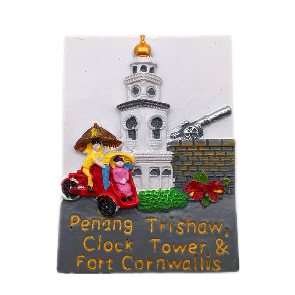 Penang Clock Tower Malaysia Fridge Magnet 3D Resin