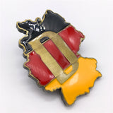 Germany Map Fridge Magnet Metal Craft