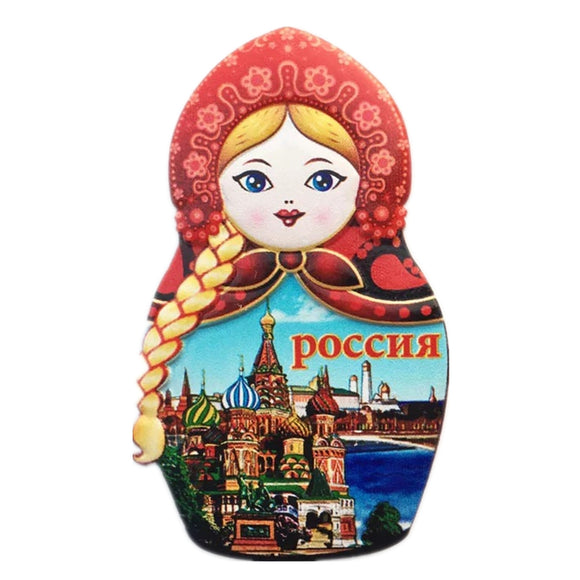 Matryoshka Doll Russia Fridge Magnet 3D Resin