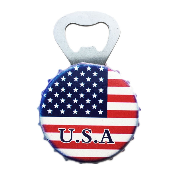 Flag USA America Fridge Magnet Bottle Opener 3D Resin