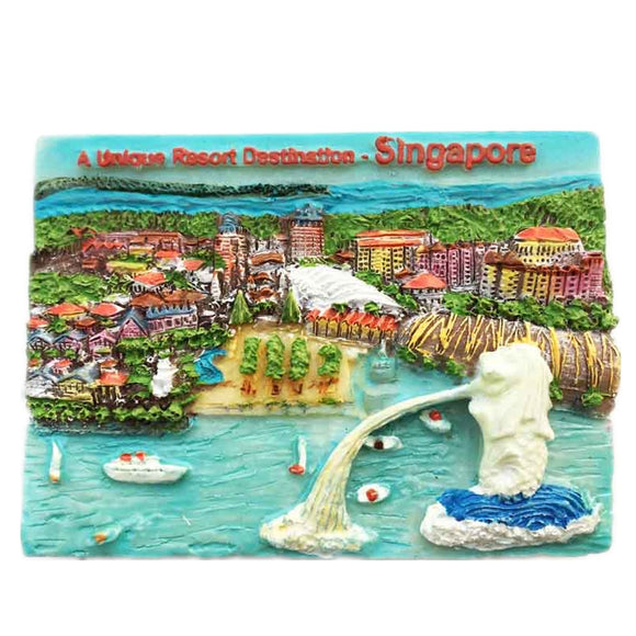 Singapore Fridge Magnet 3D Resin