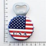 Flag USA America Fridge Magnet Bottle Opener 3D Resin