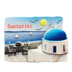 Santorini Greece Fridge Magnet 3D Resin